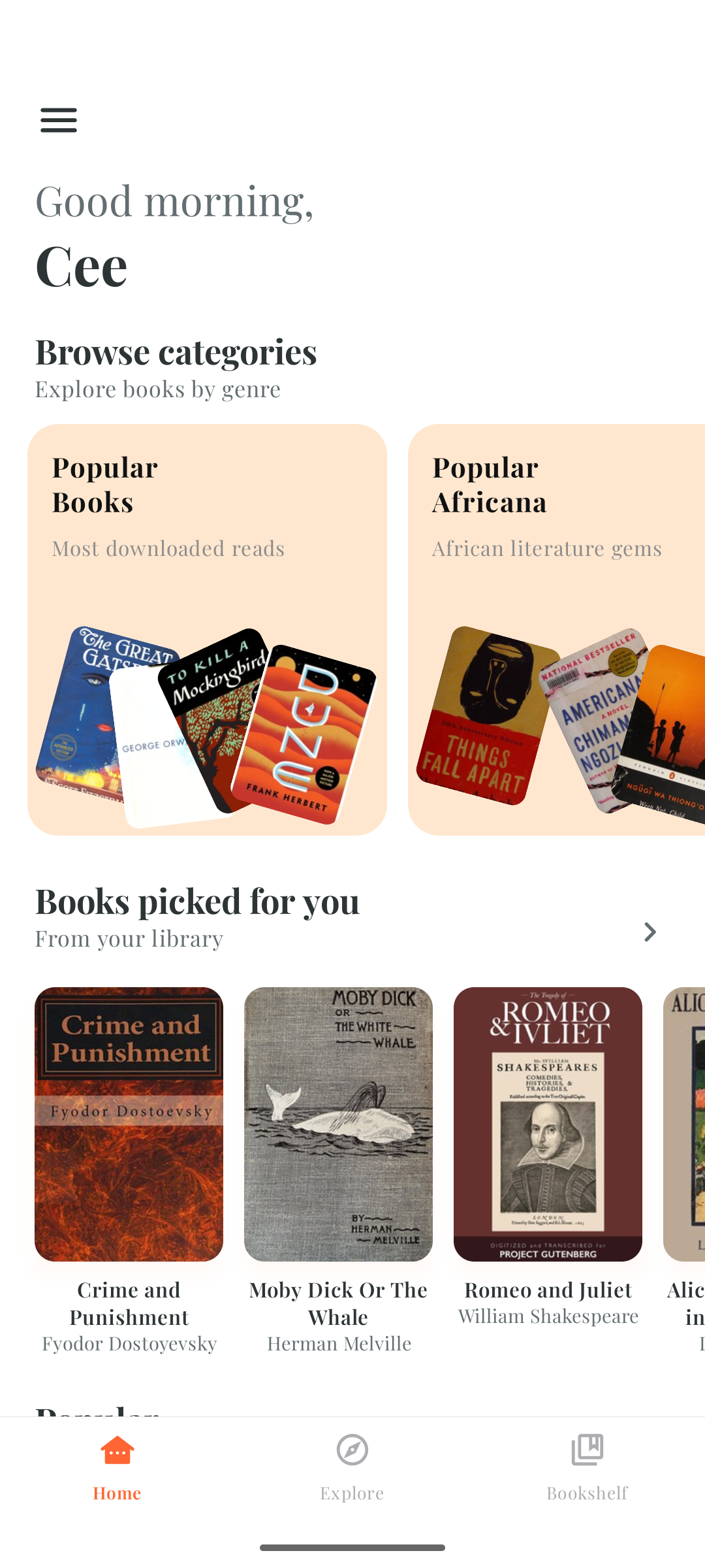 Cascade app screenshot