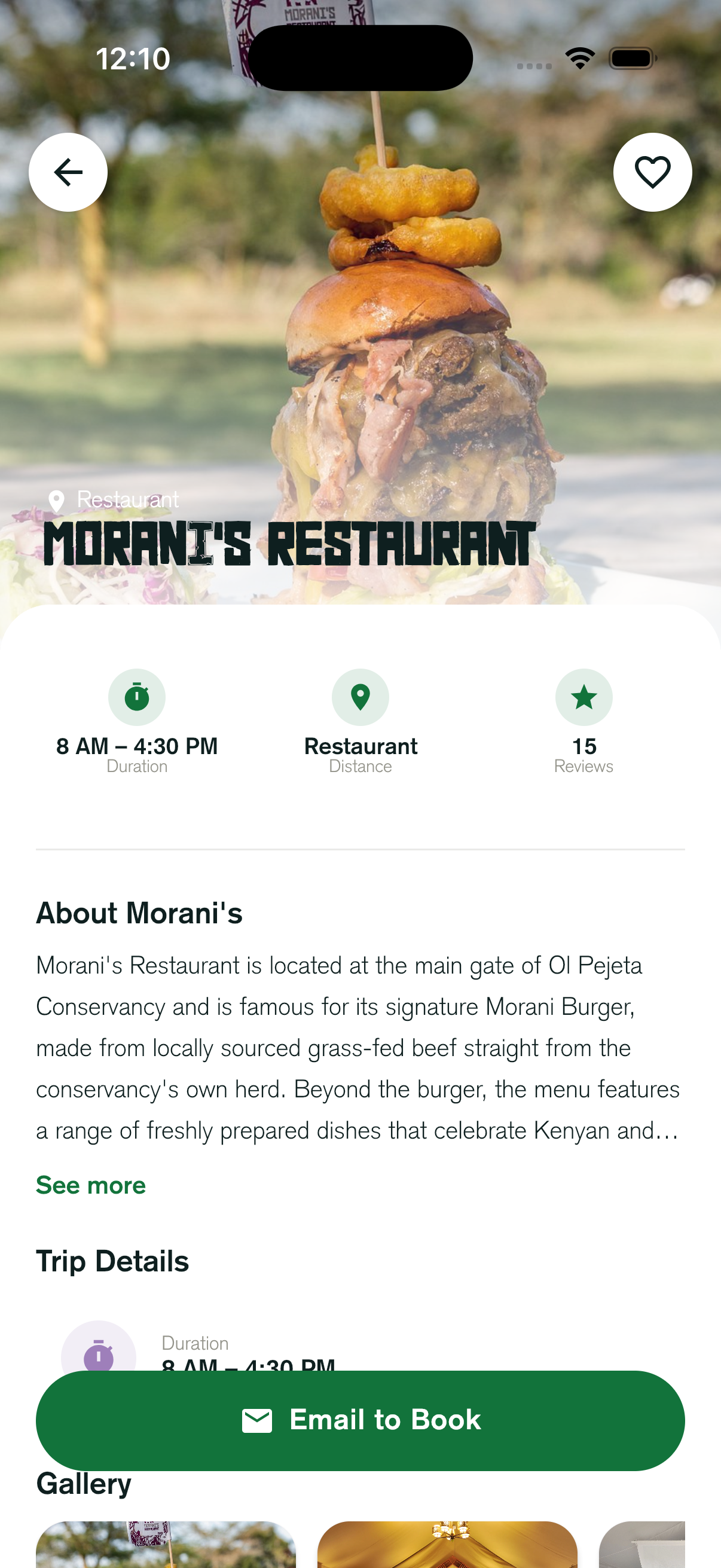 Ol Pejeta Morani lodge — iOS