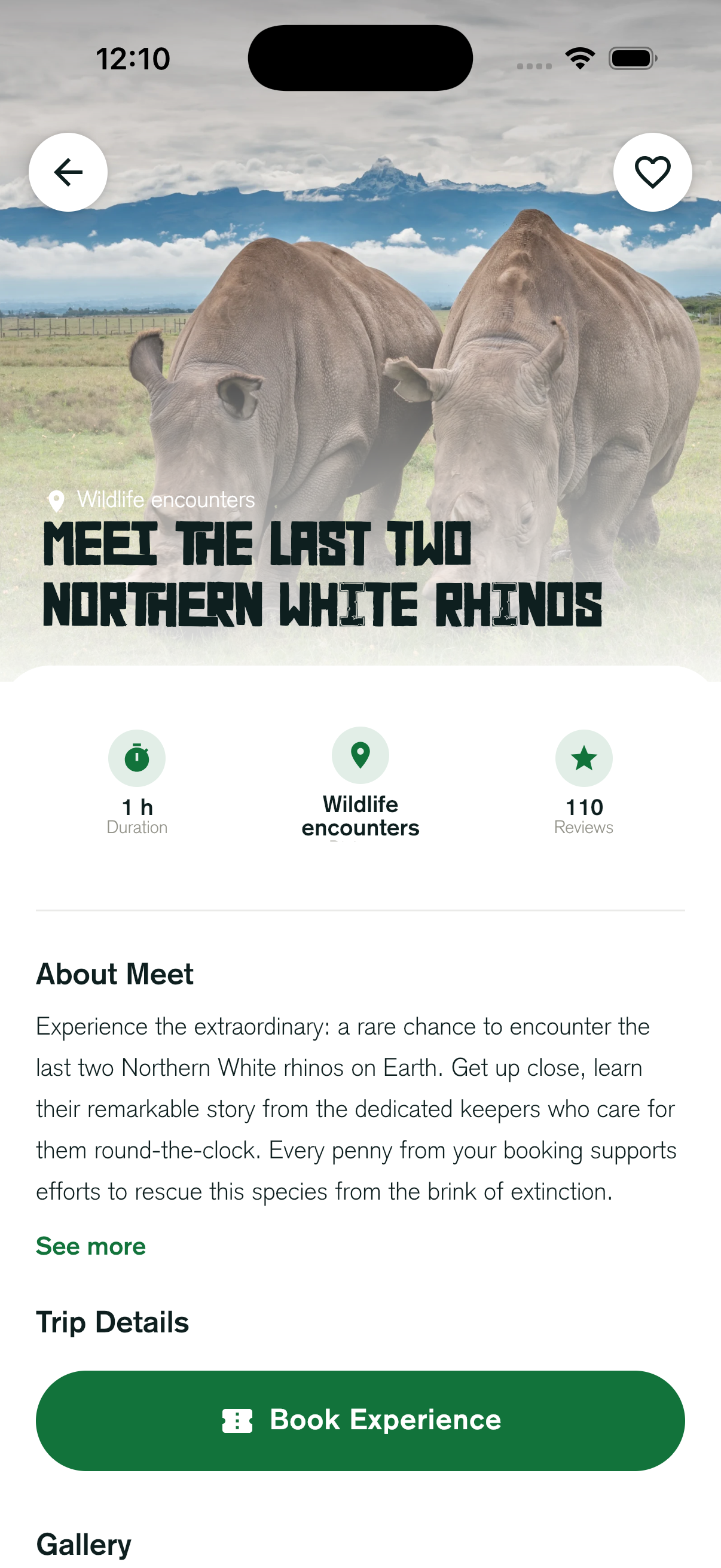 Ol Pejeta white rhino — iOS