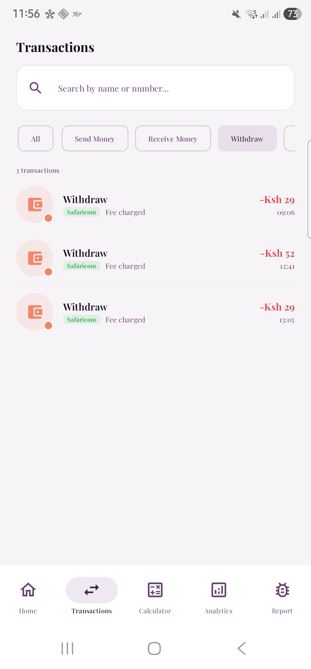 Thamani transactions